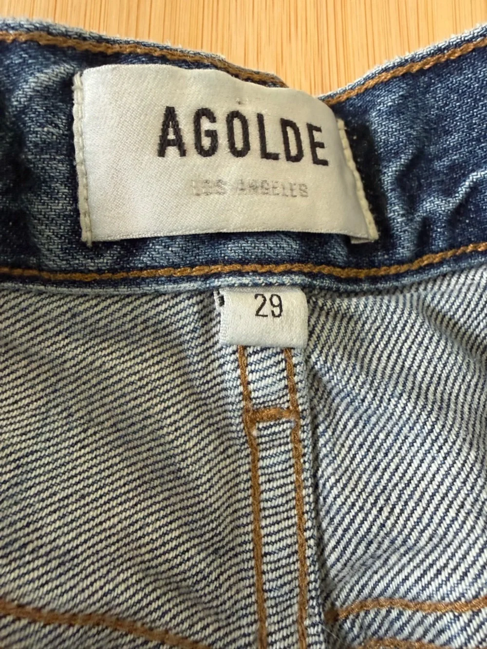 Agolde Women's Straight-Leg Washed Blue Jeans - Picture 5 of 7
